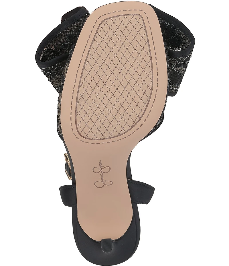 Jessica Simpson Olivine Lace Flower Bow Dress Sandals