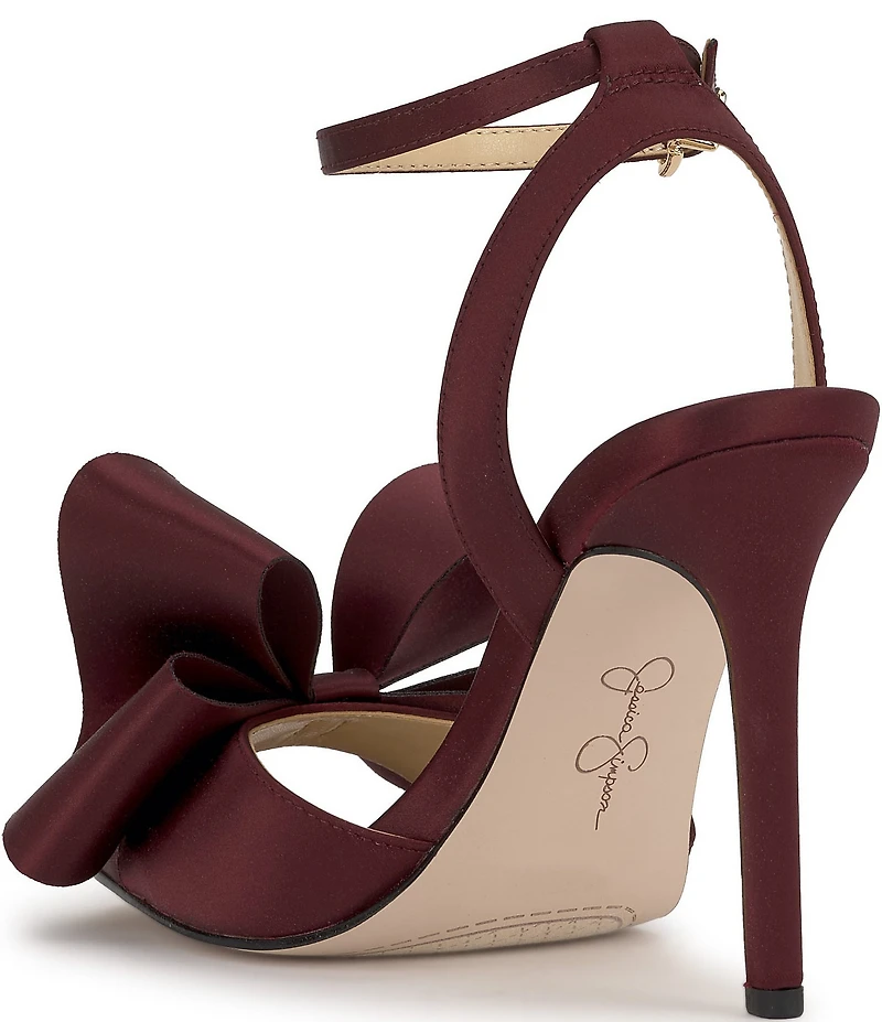 Jessica Simpson Olivine Satin Bow Dress Sandals