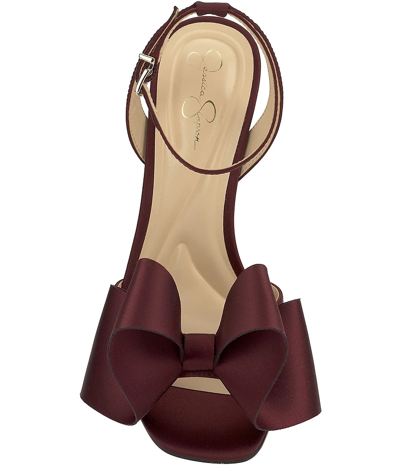 Jessica Simpson Olivine Satin Bow Dress Sandals