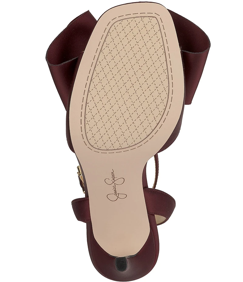 Jessica Simpson Olivine Satin Bow Dress Sandals