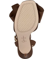 Jessica Simpson Olivine Satin Bow Dress Sandals