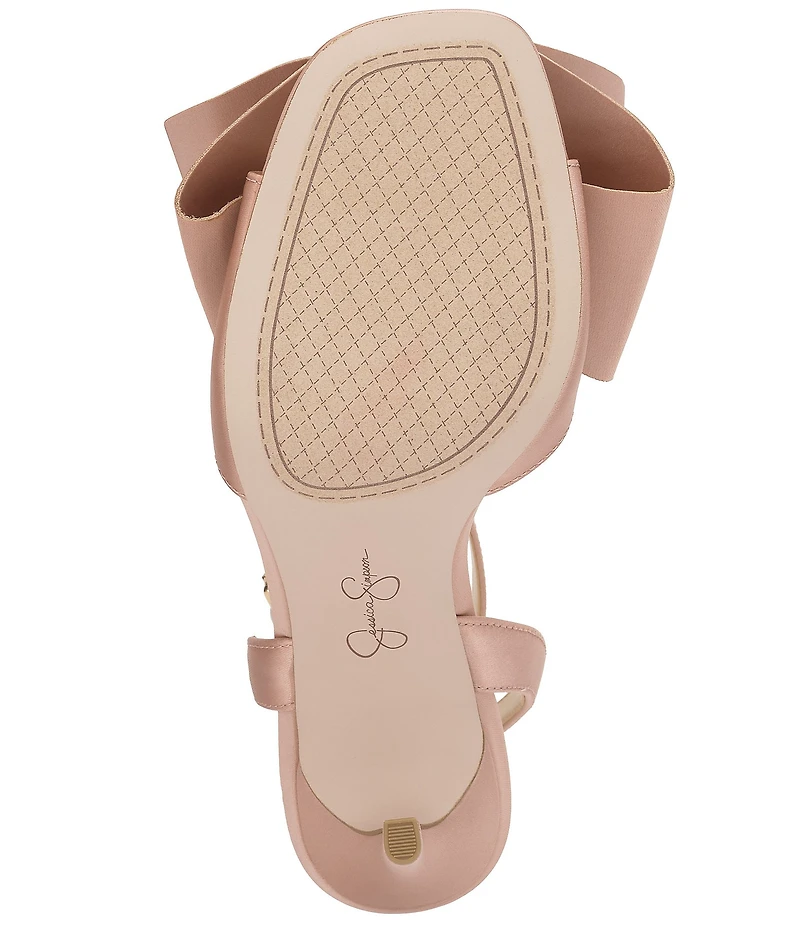 Jessica Simpson Olivine Satin Bow Dress Sandals