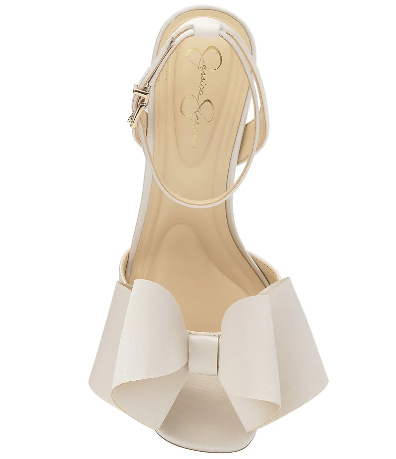 Jessica Simpson Olivine Satin Bow Dress Sandals