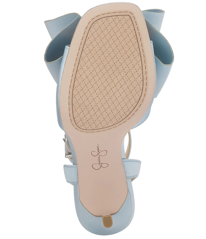 Jessica Simpson Olivine Satin Bow Dress Sandals