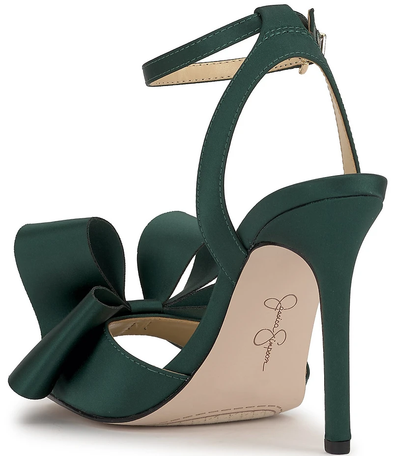 Jessica Simpson Olivine Satin Bow Dress Sandals