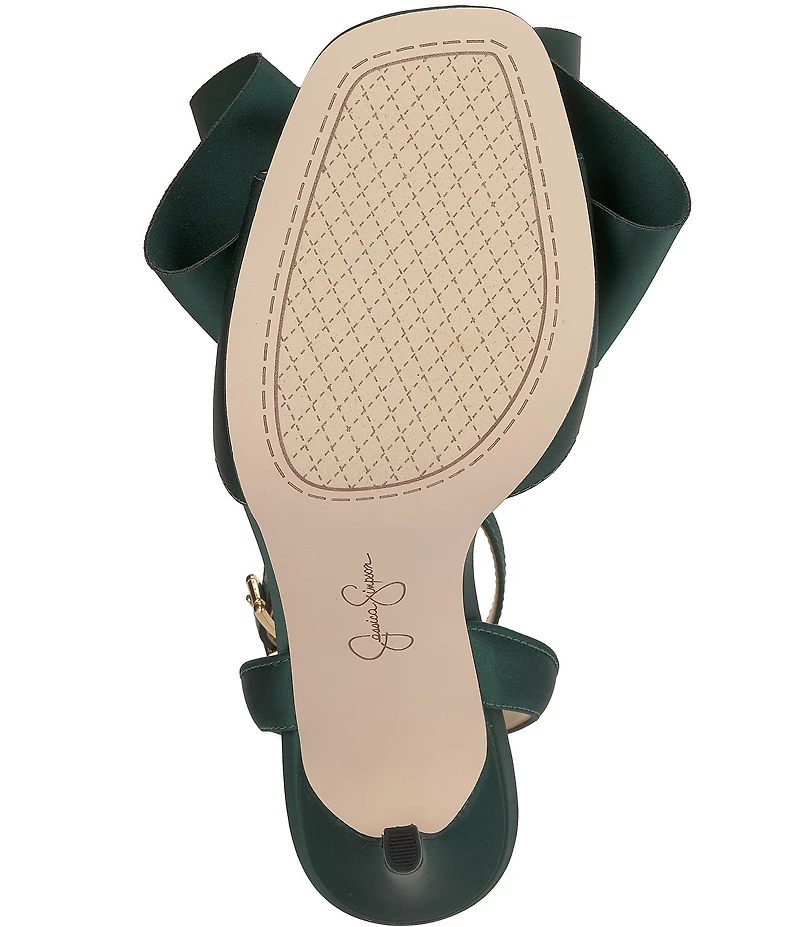 Jessica Simpson Olivine Satin Bow Dress Sandals