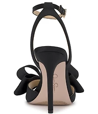 Jessica Simpson Olivine Satin Bow Dress Sandals