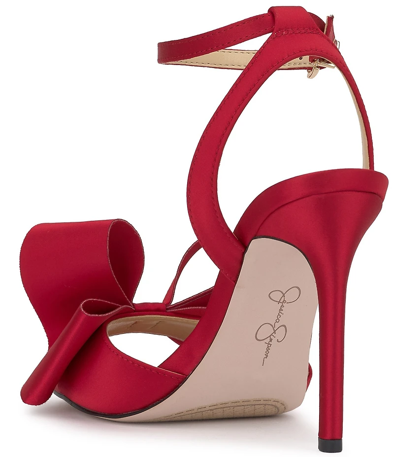 Jessica Simpson Olivine Satin Bow Dress Sandals