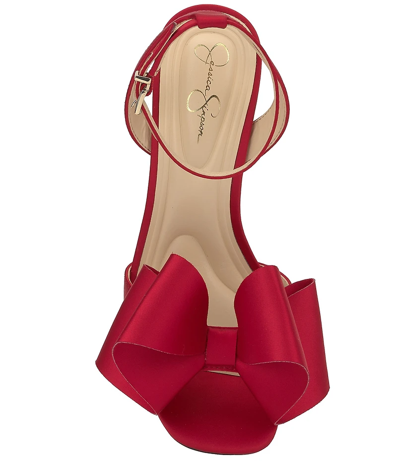 Jessica Simpson Olivine Satin Bow Dress Sandals