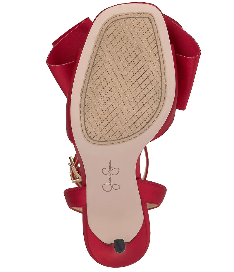 Jessica Simpson Olivine Satin Bow Dress Sandals