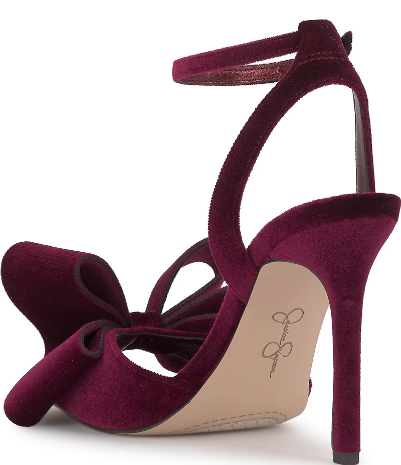 Jessica Simpson Olivine Velvet Bow Dress Sandals