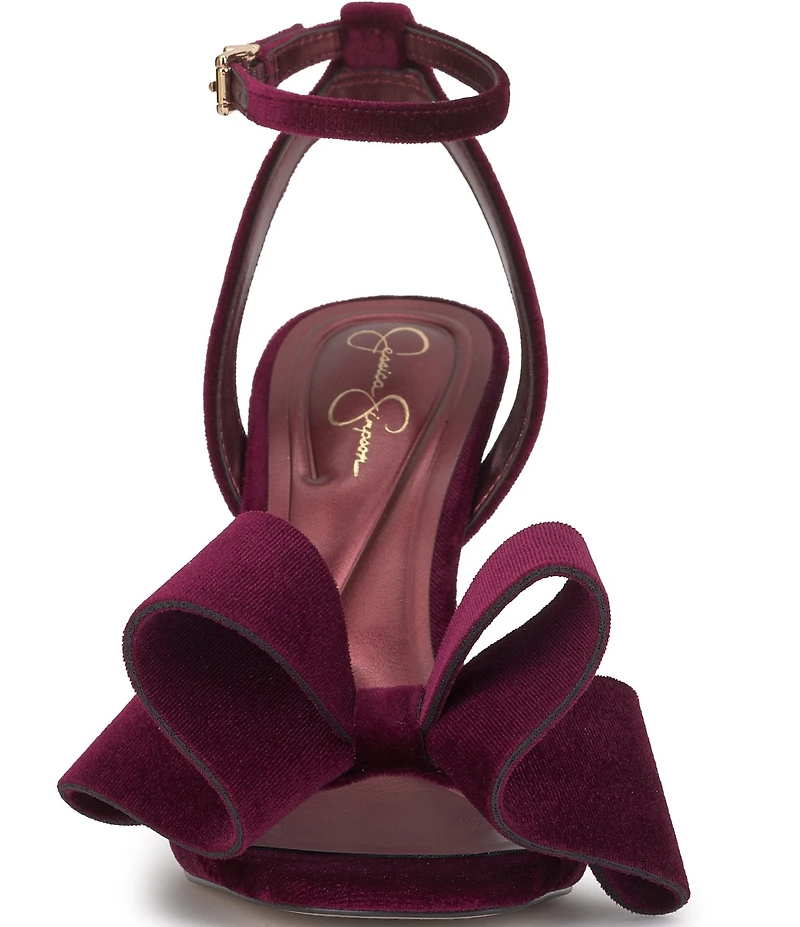 Jessica Simpson Olivine Velvet Bow Dress Sandals