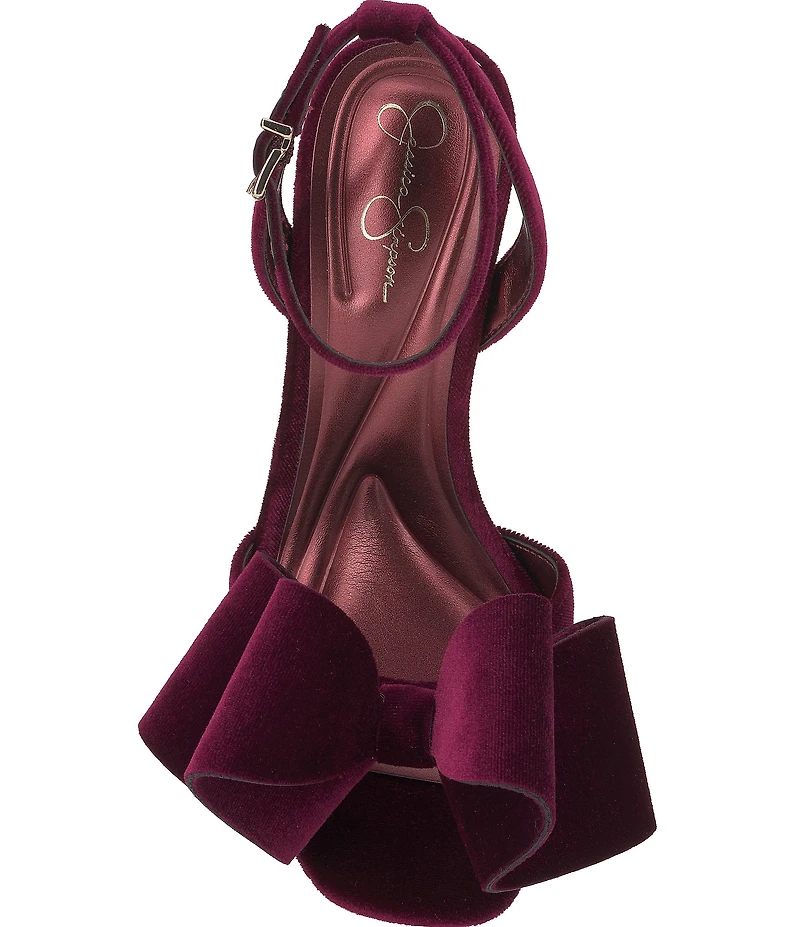 Jessica Simpson Olivine Velvet Bow Dress Sandals