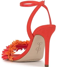 Jessica Simpson Omiena Raffia Fringe Embellished Dress Sandals