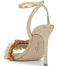 Jessica Simpson Omiena Raffia Fringe Embellished Dress Sandals