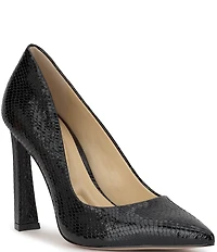Jessica Simpson Omissia Snake Embossed Pointed Toe Pumps
