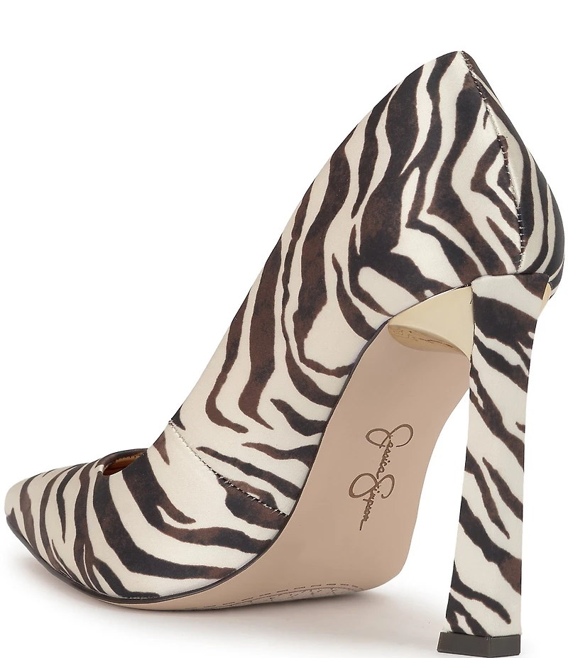 Jessica Simpson Omissia Zebra Print Pointed Toe Pumps