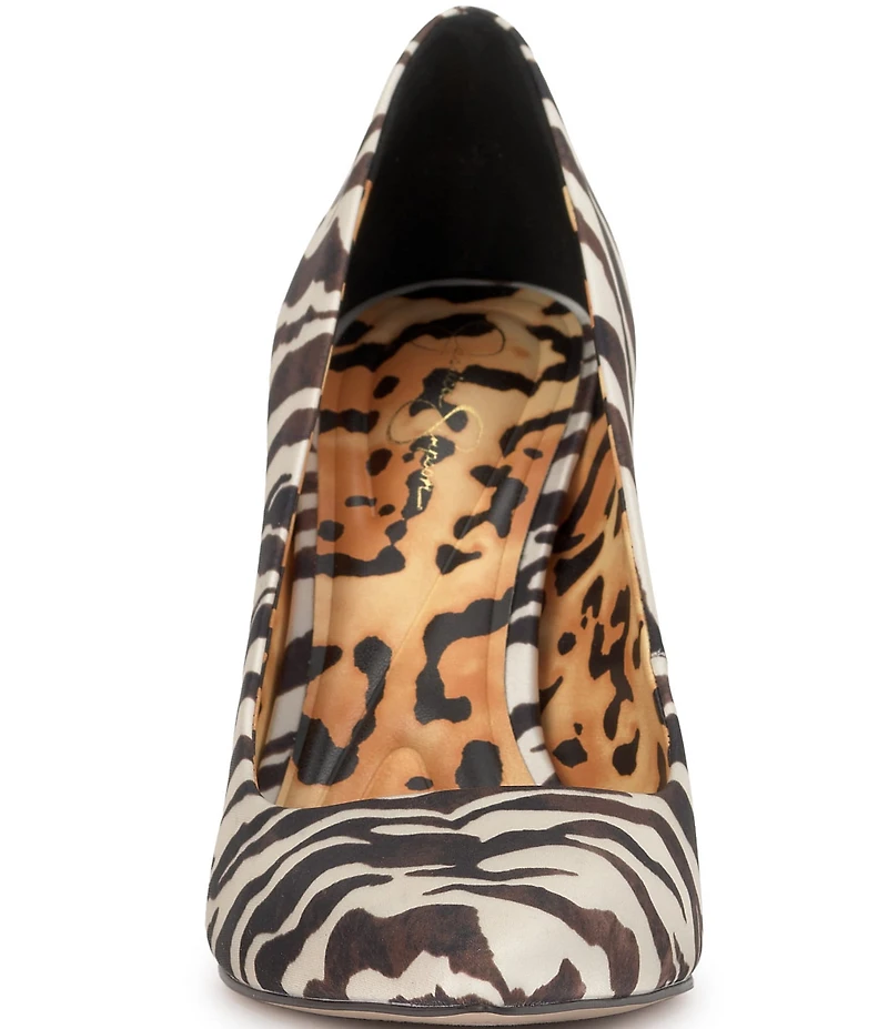 Jessica Simpson Omissia Zebra Print Pointed Toe Pumps