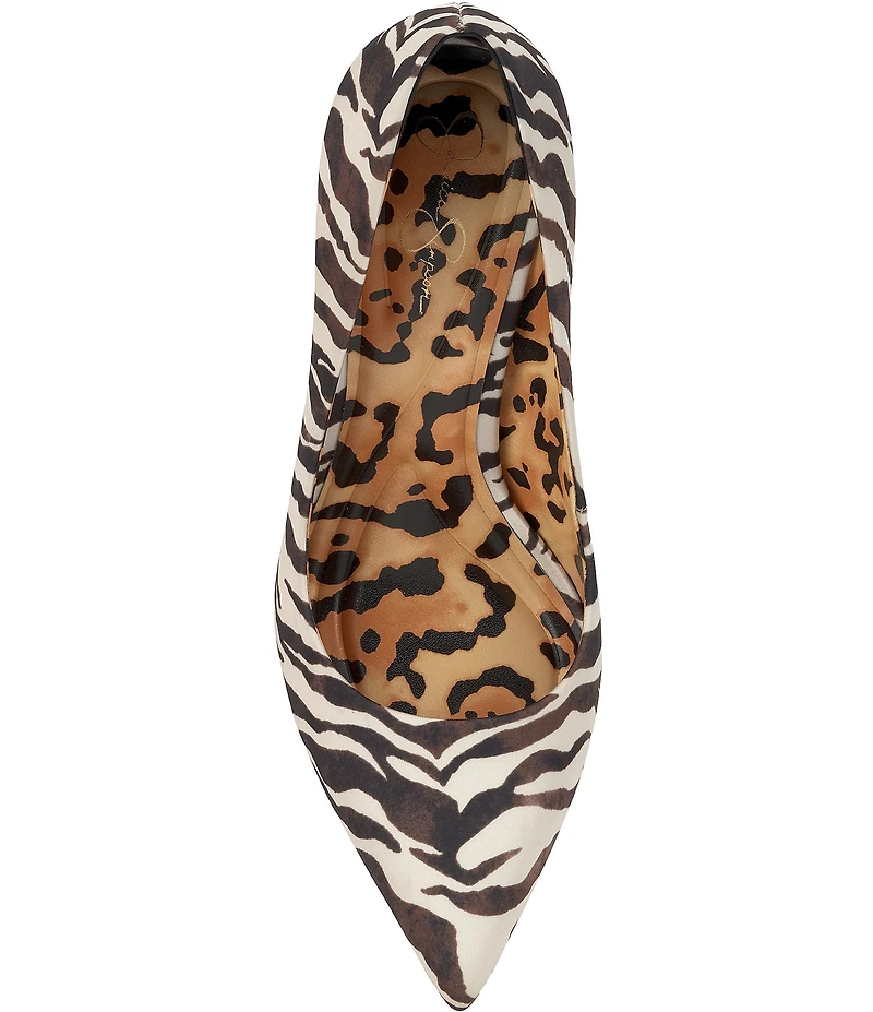 Jessica Simpson Omissia Zebra Print Pointed Toe Pumps