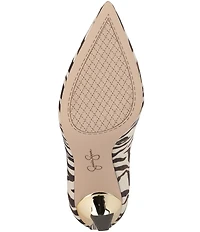 Jessica Simpson Omissia Zebra Print Pointed Toe Pumps