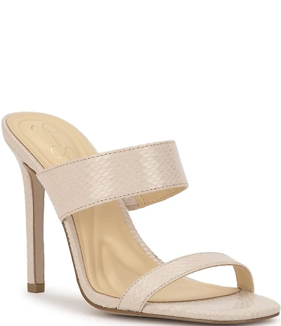 Jessica Simpson Orizell Embossed Double Strap Dress Sandals