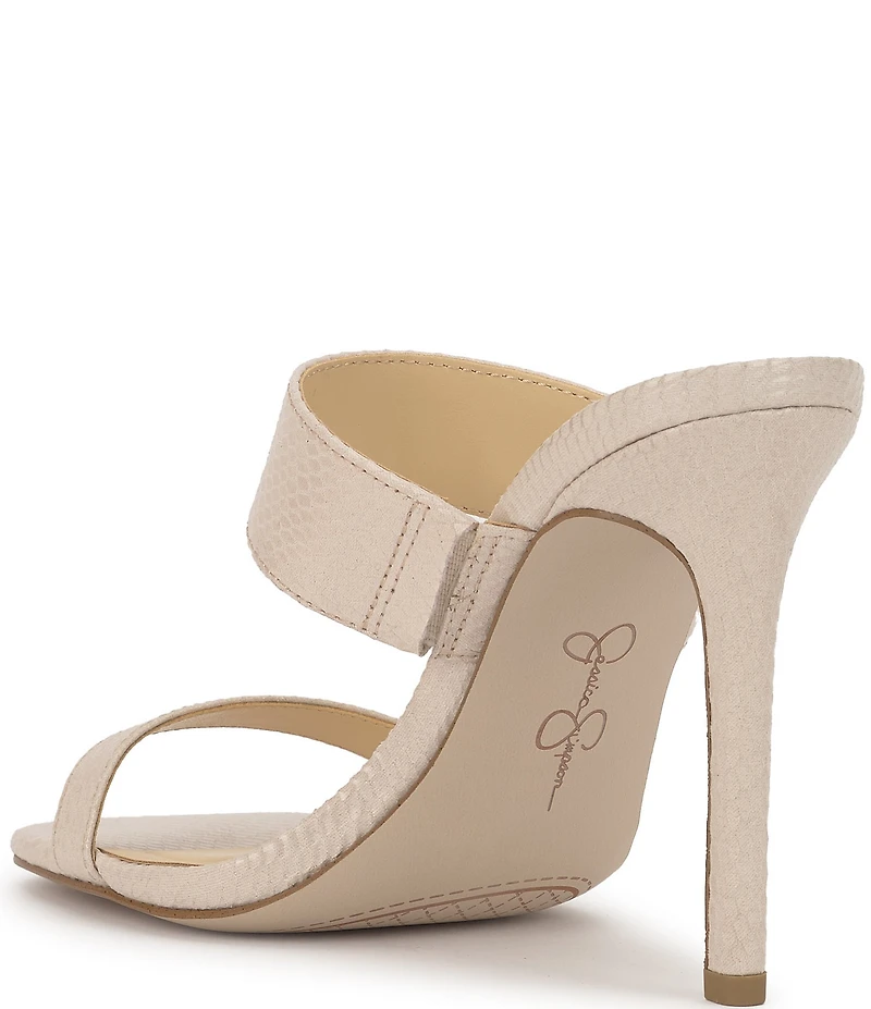 Jessica Simpson Orizell Embossed Double Strap Dress Sandals