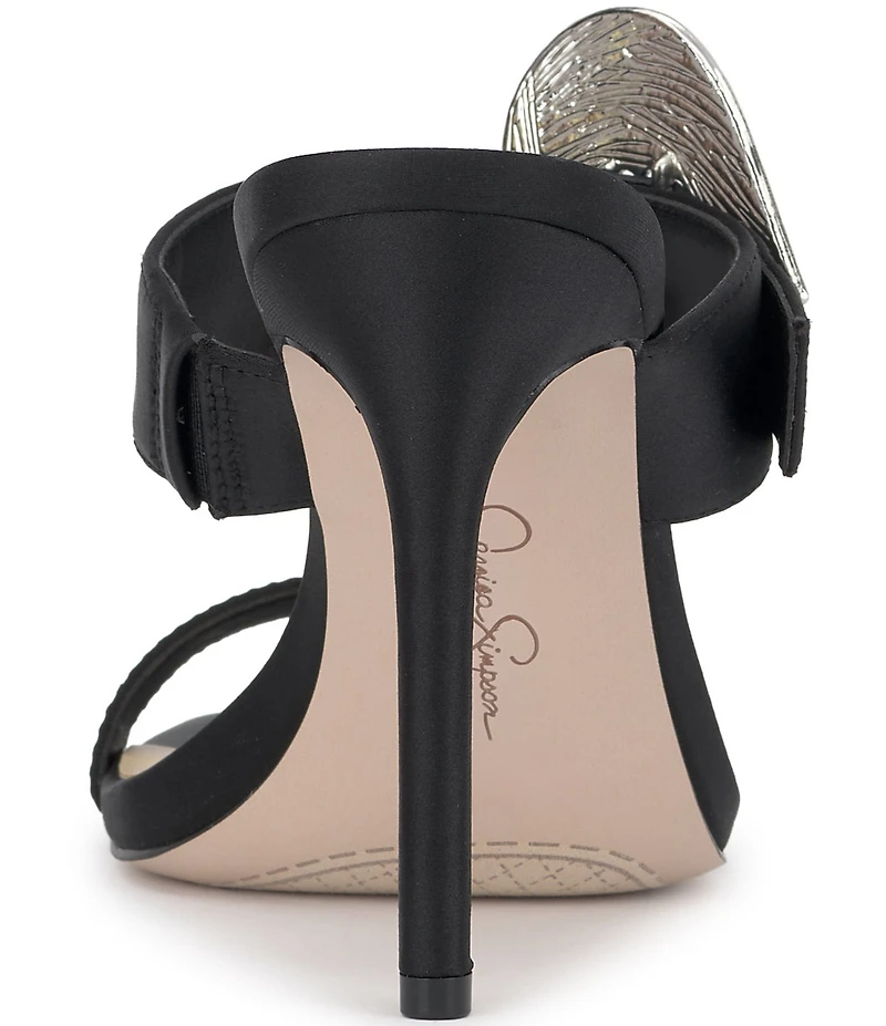 Jessica Simpson Orrieta Embellished Heart Buckle Dress Slide Sandals