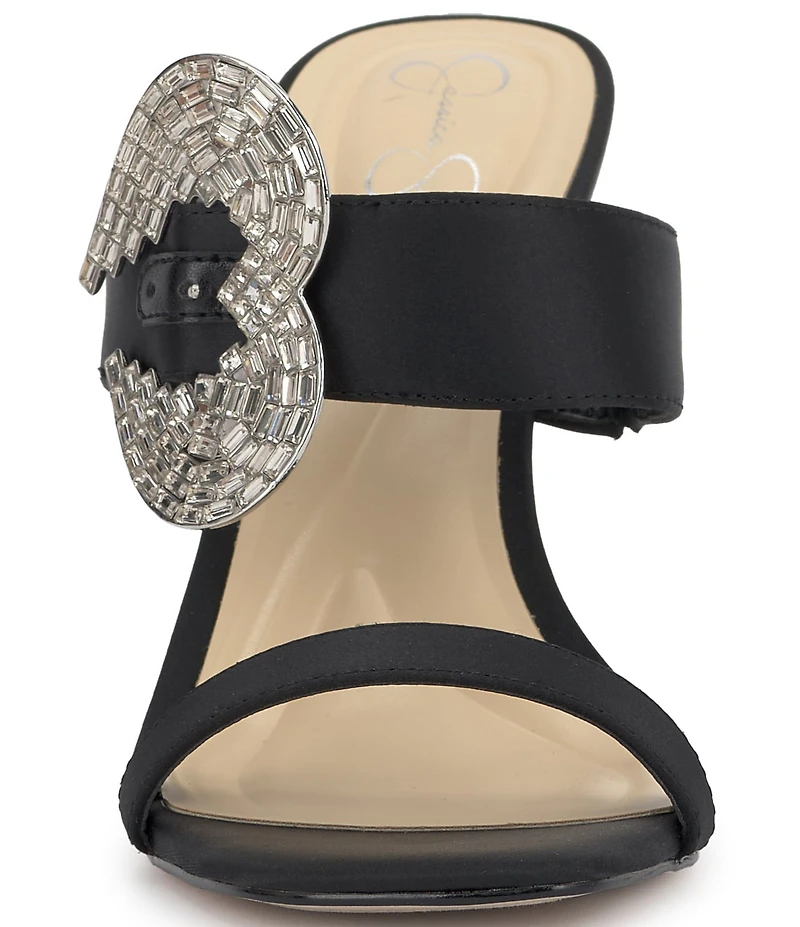 Jessica Simpson Orrieta Embellished Heart Buckle Dress Slide Sandals