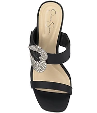 Jessica Simpson Orrieta Embellished Heart Buckle Dress Slide Sandals