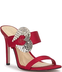 Jessica Simpson Orrieta Embellished Heart Buckle Dress Slide Sandals