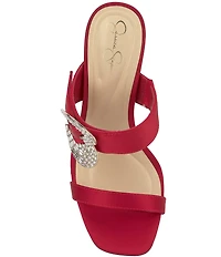 Jessica Simpson Orrieta Embellished Heart Buckle Dress Slide Sandals