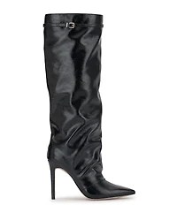Jessica Simpson Paeril Faux Leather Buckle Detail Knee High Boots