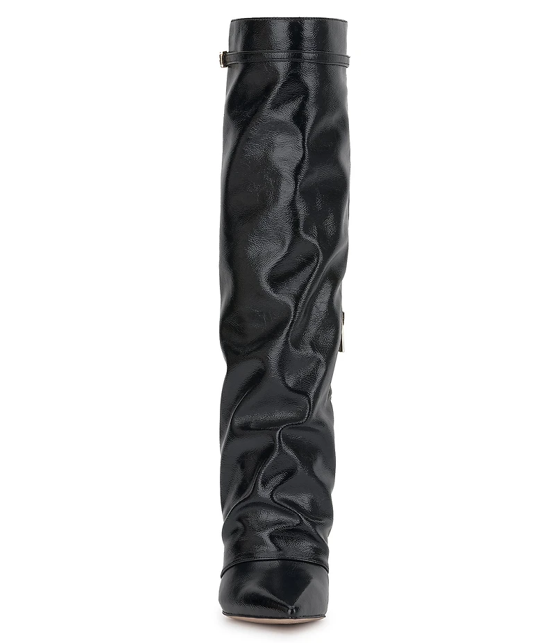 Jessica Simpson Paeril Faux Leather Buckle Detail Knee High Boots