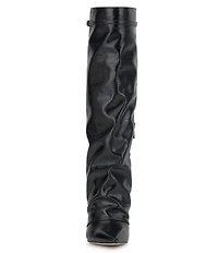 Jessica Simpson Paeril Faux Leather Buckle Detail Knee High Boots