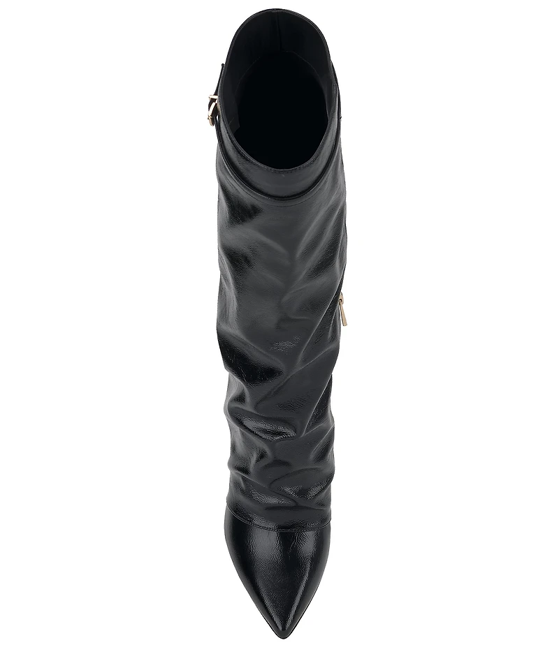 Jessica Simpson Paeril Faux Leather Buckle Detail Knee High Boots
