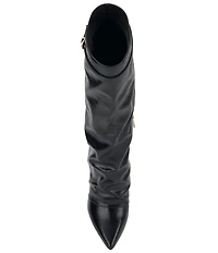 Jessica Simpson Paeril Faux Leather Buckle Detail Knee High Boots