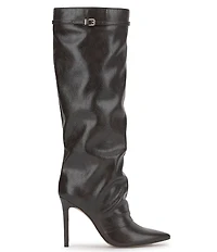 Jessica Simpson Paeril Faux Leather Buckle Detail Knee High Boots