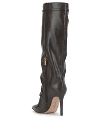 Jessica Simpson Paeril Faux Leather Buckle Detail Knee High Boots