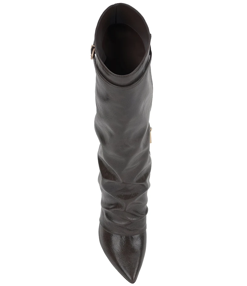 Jessica Simpson Paeril Faux Leather Buckle Detail Knee High Boots