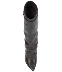Jessica Simpson Paeril Faux Leather Buckle Detail Knee High Boots