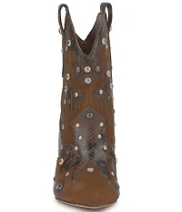 Jessica Simpson Palieve Suede Snake Embossed Leather Western Booties