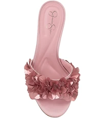 Jessica Simpson Palora Satin Sequin Dress Slide Sandals