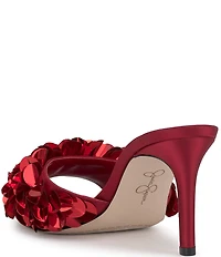 Jessica Simpson Palora Satin Sequin Dress Slide Sandals