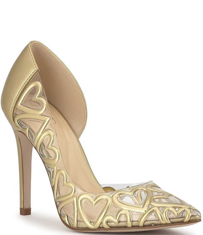 Jessica Simpson Palvin Clear Heart Detail d'Orsay Pumps