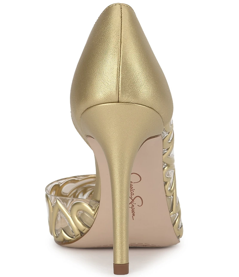 Jessica Simpson Palvin Clear Heart Detail d'Orsay Pumps