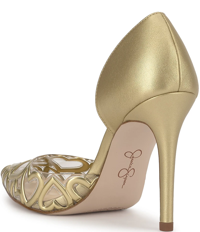 Jessica Simpson Palvin Clear Heart Detail d'Orsay Pumps