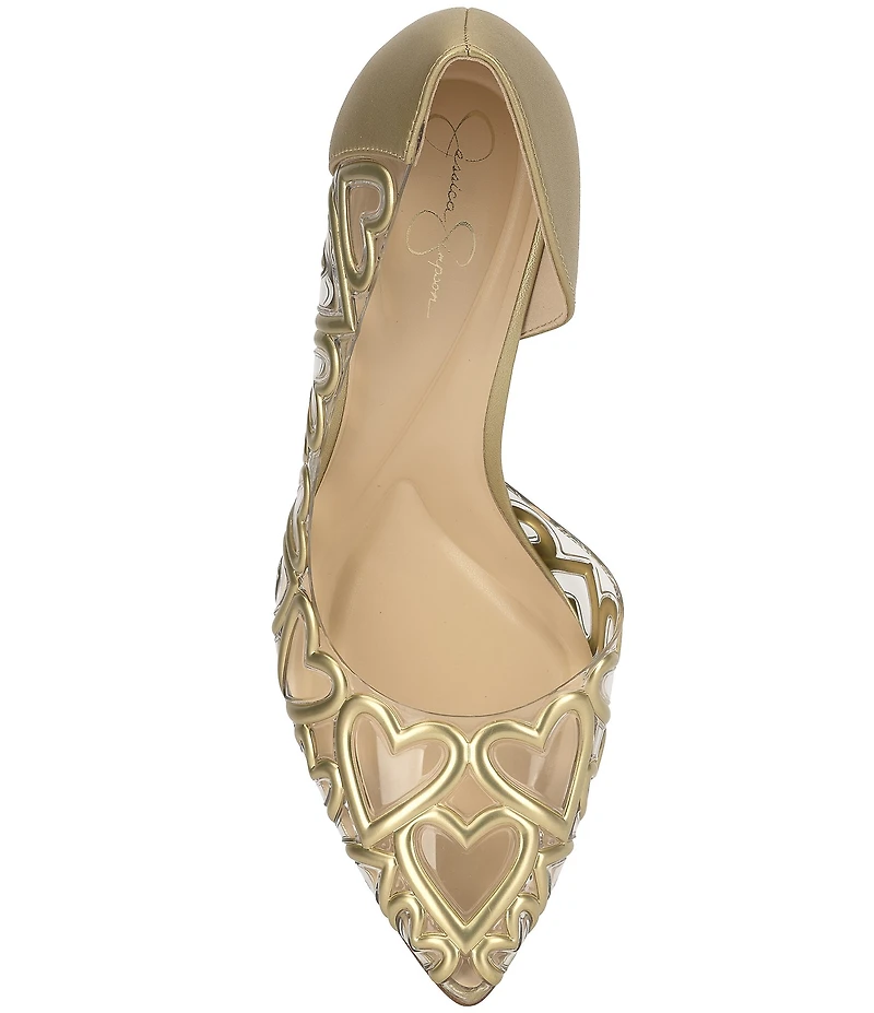 Jessica Simpson Palvin Clear Heart Detail d'Orsay Pumps