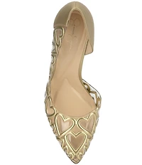 Jessica Simpson Palvin Clear Heart Detail d'Orsay Pumps