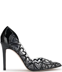Jessica Simpson Palvin Patent Clear Heart Detail d'Orsay Pumps