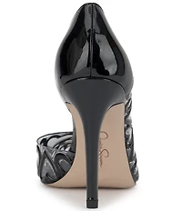Jessica Simpson Palvin Patent Clear Heart Detail d'Orsay Pumps